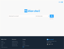 Tablet Screenshot of millionshort.com